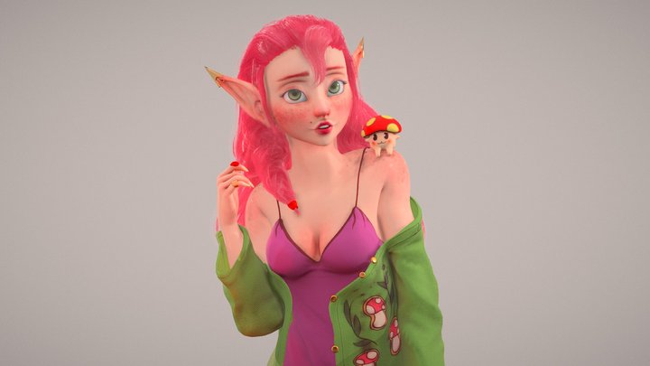 Elf Girl 3D Model