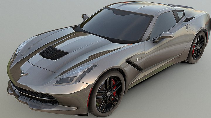 Corvette Stingray [Realistic FREE] 3D Model