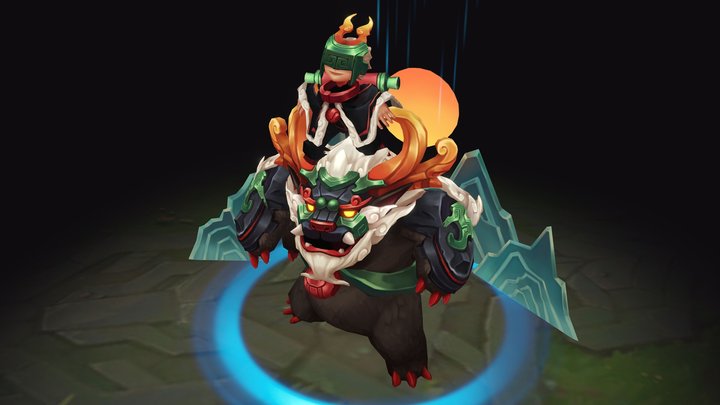 Nunu & Willump Shan Hai Scrolls Fan Skin 3D Model