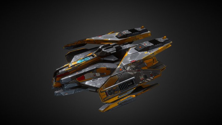 Free Sci Fi Fighter 3D Model