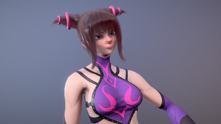 Juri Han - Street Fighter Fanart 3D Model