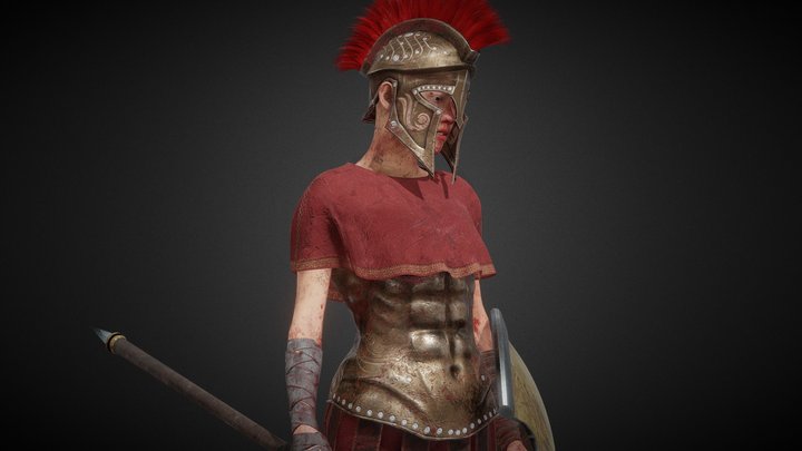 Female Spartan 3D Model