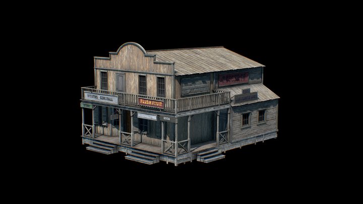 Wild West Building 3D Model