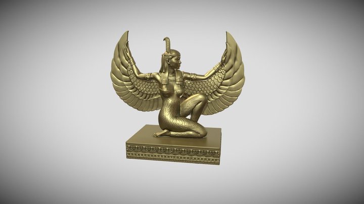 Maat the egyptian goddess statue 3D Model