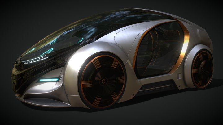 CAR 3 SCIFI (3Dpro) 3D Model